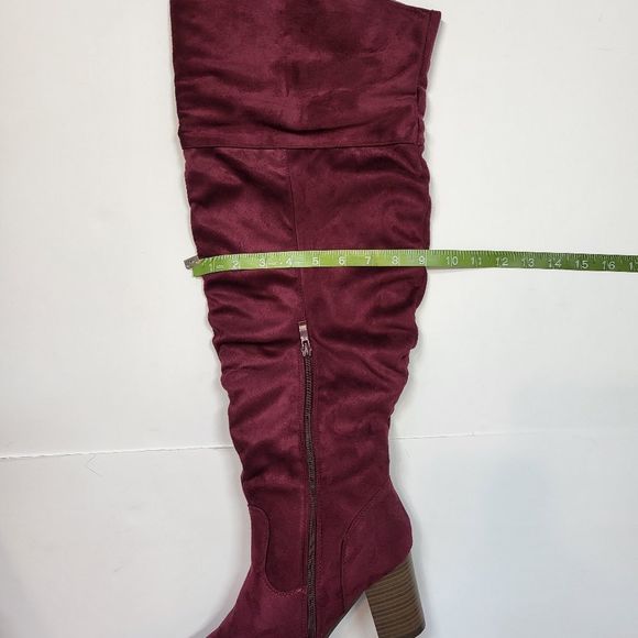 Plus Size Purple Over The Knee Boots - Picture 6 of 7